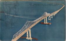 Sunshine Skyway 2nd Longest Bridge St. Petersburg Florida Vintage Postcard spc6 picture
