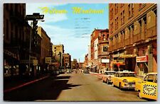 Helena Montana~Last Chance Gulch~Harvey Hotel~Matts Club~Yellow Taxis~Vintage PC picture