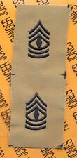 USA Enlisted FIRST SERGEANT 1SG E-8 Desert DCU rank patch set picture