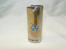 Vintage Genuine Turquoise Bic Lighter Case with Butterfly picture