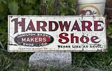 Antique Double Sided Hardware Shoe Sign C. 1900 picture
