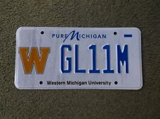✈✈✈✈🗽🗽🗽🗽   Michigan  2014  Western Michigan University  License Plate WMU picture