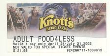 Knotts Berry Farm April - July 2002 Deluxe Adult Ticket Stub picture