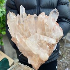 7.6lb Large Natural Clear White Quartz Crystal Cluster Rough Healing Specimen picture