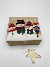 HANDCRAFTED CHRISTMAS ORNAMENT SET 5pc IN DECORATOR BOX   CLAY LOOK picture