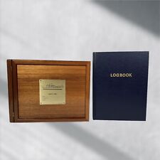 Vintage Weems And Plath Ship Logbook Cover Teak Wood Boat Marine Nautical USA picture