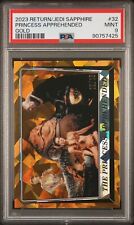 2023 Topps Star Wars Chrome Sapphire The Princess Apprehended #32 Gold /15 PSA 9 picture