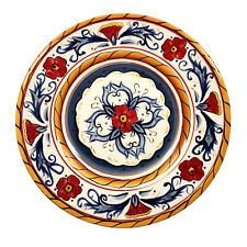 Tabletops Gallery Italiano Hand Painted Floral Salad Plate 8.75 Inch Diameter picture