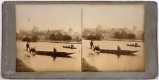 Windsor Castle.Dog.Boats.England.England.The Fine Art Photo.Stereoview.Stereo picture