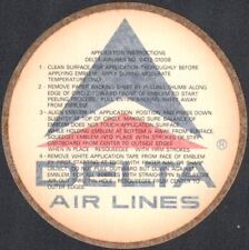 Delta Airlines Decal Flicker Disc 1980's Vintage Original NOS Jet Plane Emblem picture