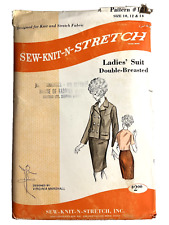 Sew Knit N Stretch Number 121 Ladies Double Breasted Suit  UNCUT picture