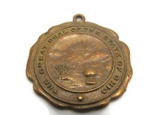 The Great Seal of the State of Ohio Pendant Antique Vintage 14K Gold Plated picture