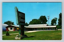 Evansville WI-Wisconsin, Motel Inman, Outside Welcome Sign, Vintage Postcard picture