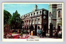 New Orleans LA-Louisiana, Cabildo, Jackson Square Vintage Souvenir Postcard picture