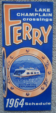 LAKE CHAMPLAIN CROSSINGS FERRY 1964 SCHEDULE BROCHURE picture