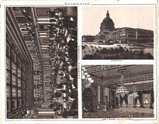 Washington DC Vintage Print of Historical Buildings 5 1/4