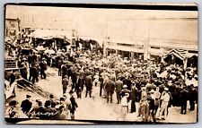 West Lebanon Maine~Crowd & Street Scene on Big Day, May 10 1910~RPPC Postcard picture