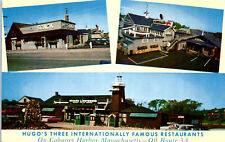 1950s Hugo's Restaurants Lighthouse Kimball's Cohasset Harbor MA Postcard picture