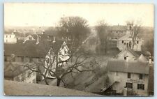 Postcard Birds eye view of town, Waterville Maine? church RPPC A183 picture