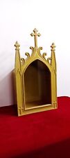 Wood Tabernacle Antique Vintage Gothic Church Crucifix Altar Holy Chapel Shrine picture