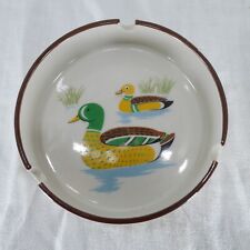 Vintage Duck Ashtray / Porcelain Painted Pond Art Cottageware Country Gift picture