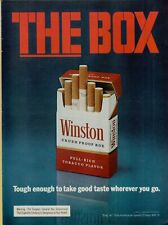 1974 Winston Cigarettes Crush Proof Box Tough Enough Vintage Print Ad picture