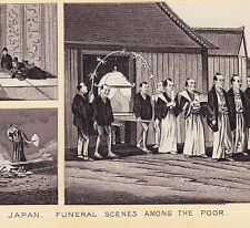 Japan 1890's Japanese Funeral Scene Photo Dr Hartman Cure Advertising Trade Card picture