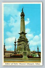 Indianapolis IN-Indiana, Soldier's and Sailor's Monument, Vintage Postcard picture