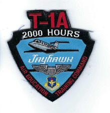 PATCH USAF AETC T-1A 2000 HOURS JAYHAWK              X picture