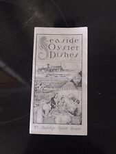 Old 1909 SEALSHIPT OYSTERS Seaside OYSTER CAN GRAPHICS Recipe Booklet Cookbook  picture