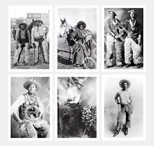 Black Cowboys / Cowgirl Postcard Set, 6 Reproductions of Vintage Photos picture