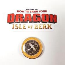 Universal Studios Epic Universe Isle of Berk BUTTON & Sticker How Train Dragon picture