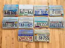 Set of 100 License Plates- 10 of Each State in Craft Condition picture
