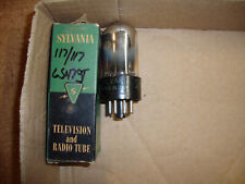 TV-7 TESTED GOOD GREEN CHROME TOP SYLVANIA 6SN7GT RADIO VACUUM TUBE TYPE 6SN7GT picture