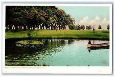 c1905's Country Club Grounds Charleston South Carolina SC Man Canoeing Postcard picture