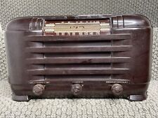 Pilot Tube Radio B-1 AM 1940's Mid Century Modern Vintage Bakelite Brown picture