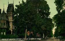Postcard Mansion on Main Street North from 11th, Racine, Wisconsin - used 1914 picture