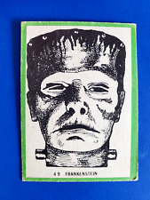 1963 Rosan Terror Monsters Series Green Cards #49 Frankenstein picture