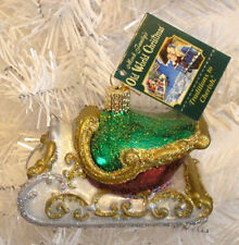 2010 - ELEGANT SLEIGH - OLD WORLD CHRISTMAS BLOWN GLASS ORNAMENT - NEW W/TAG picture