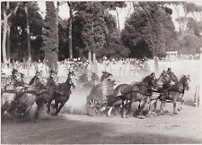 CHARIOTS RACING IN BORGHESE GARDENS * Vintage ROME 1966 ITALIAN photo * ITALY picture