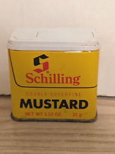 Vintage Schilling Double Superfine Mustard 1.12 Oz 31g McCormick & Co. Spice Tin picture