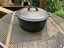 Antique Wapak Hollow Ware Cast Iron Dutch Oven #9 With Fully Marked Lid Bail picture