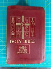 The Holy Bible Papal Edition Catholic Press (1952, 1950) Red  picture