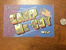 WWII Army Postcard Camp McCoy Wisconsin 251st Combat Engineers Pontoon Bridge picture