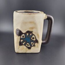 Mara Mexico Turtles Coffee Mug Ceramic Hand Made Painted Stoneware Vintage picture