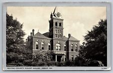 Jesup GA Georgia Postcard Court House Exterior Wayne County Vintage Automobile picture