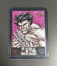 2022 UD Falcon & Winter Soldier AP Wolverine Sketch Card 1/1 by Arturo | Mint picture