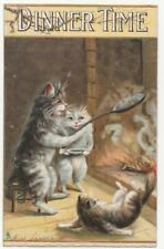 Postcard Raphael Tuck Humorous Cats 122 Dinner Time Boulanger picture