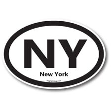 NY New York US State Oval Magnet Decal, 4x6 Inches, Automotive Magnet for Car picture