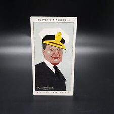 1926 Player's Cigarettes Straight Line Caricatures 6 Admiral Earl Beatty Tobacco picture